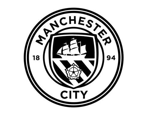 manchester city logo black and white